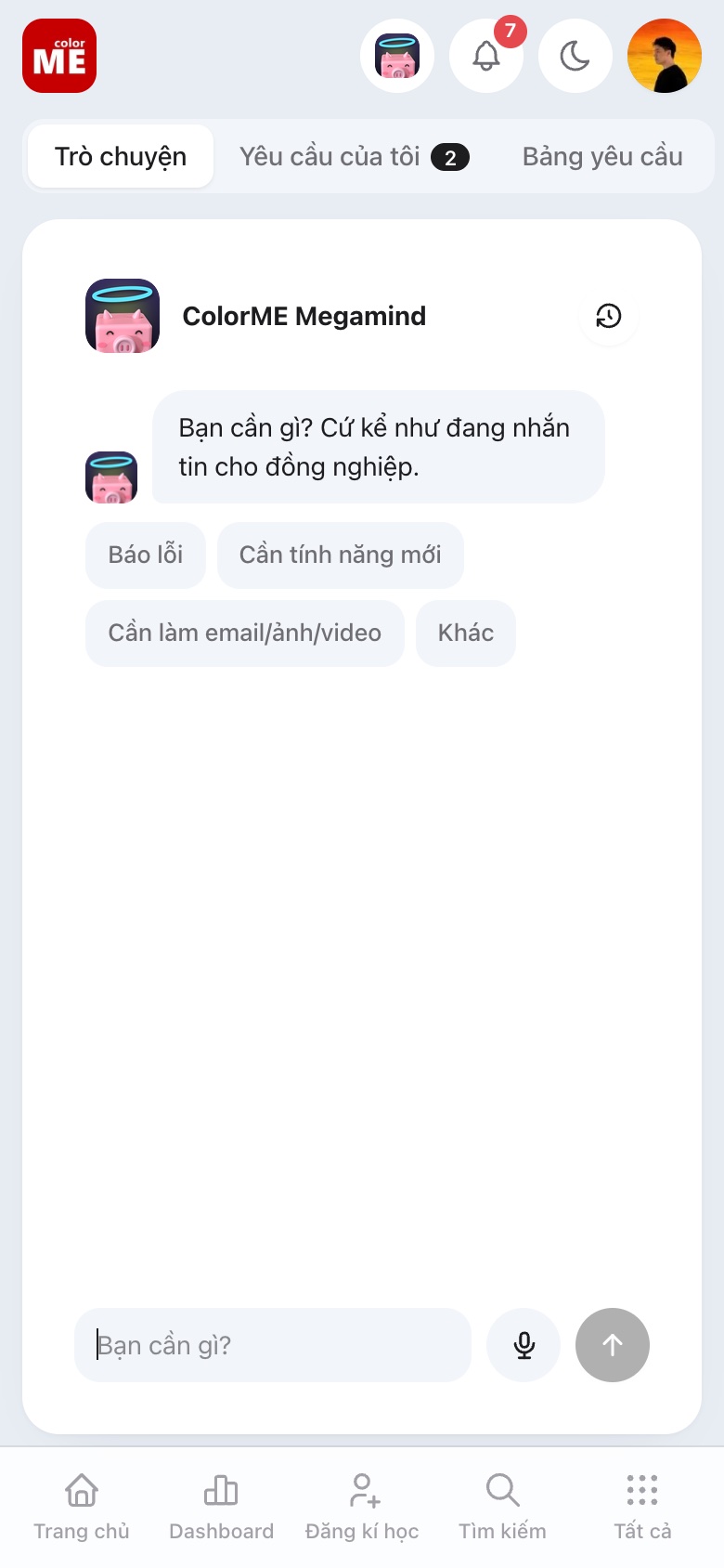 Megamind on the staff app